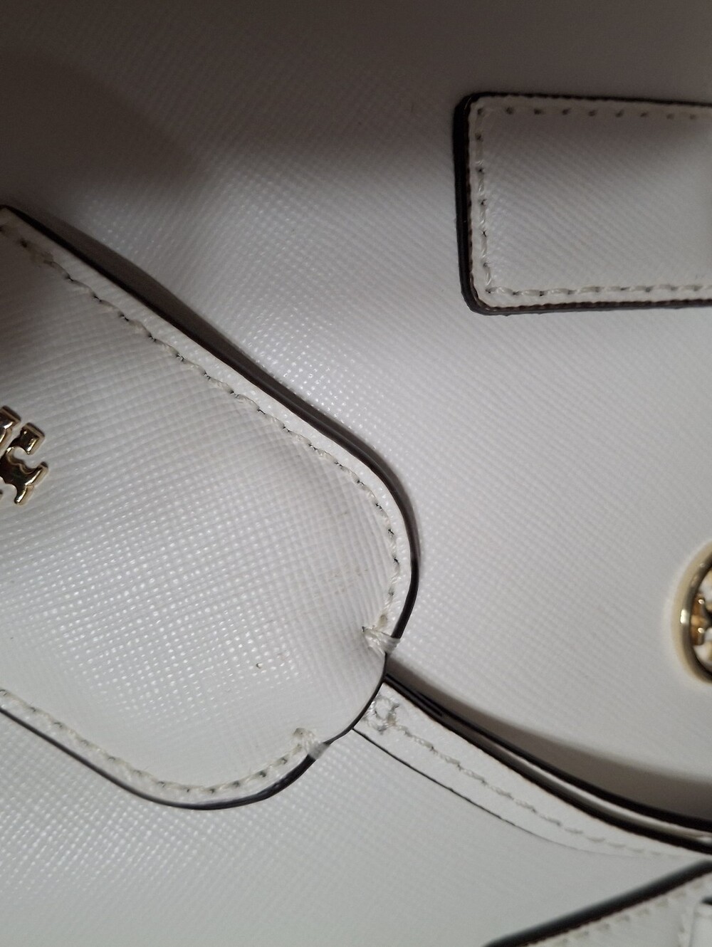 Tory Burch Mini Square Robinson satchel bag in Ivory 9.5x6x4 - Picture 12 of 15